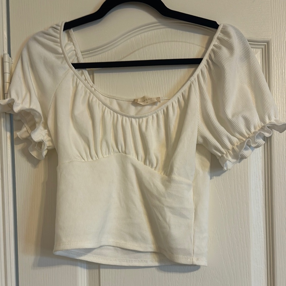 Elegant White Women's Crop Top